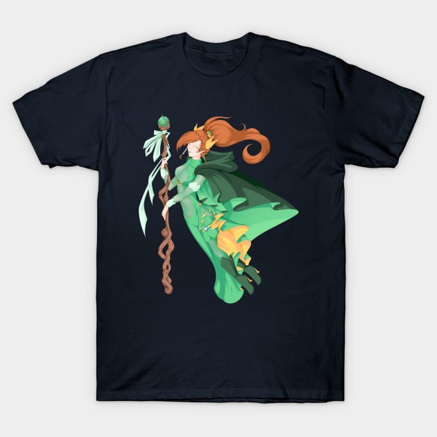 Green Wizard T-Shirt by StacyLGage